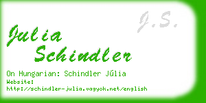 julia schindler business card